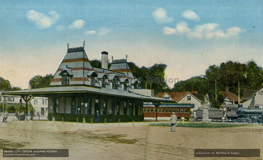 Postcard: Boston & Maine Railroad Station, Tilton, New Hampshire